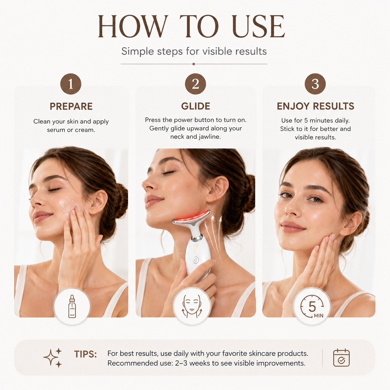 7-Color LED Neck & Face Sculpting Massager