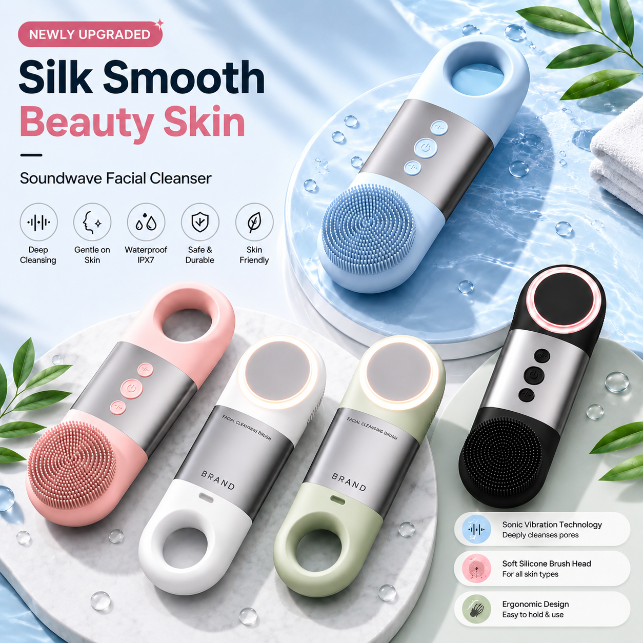 Lupetal Sonic Facial Cleanser | Heat, Cooling & Deep Cleansing Device