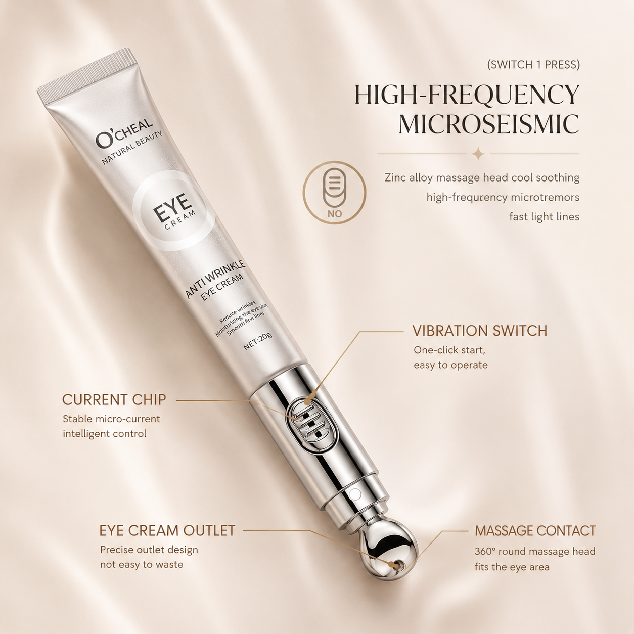 Lupetal EMS Eye Massager for Dark Circles & Fine Lines